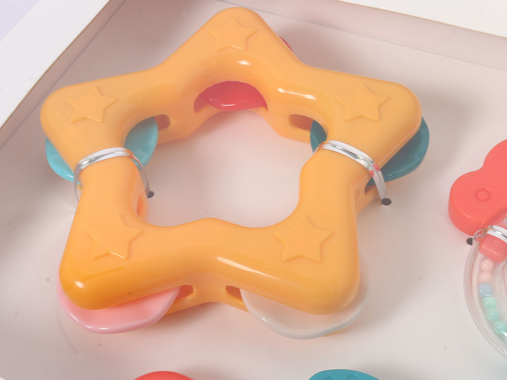 خرید آنلاین ست جغجغه و دندانگیر نوزادی 4 عددی هانگر huanger