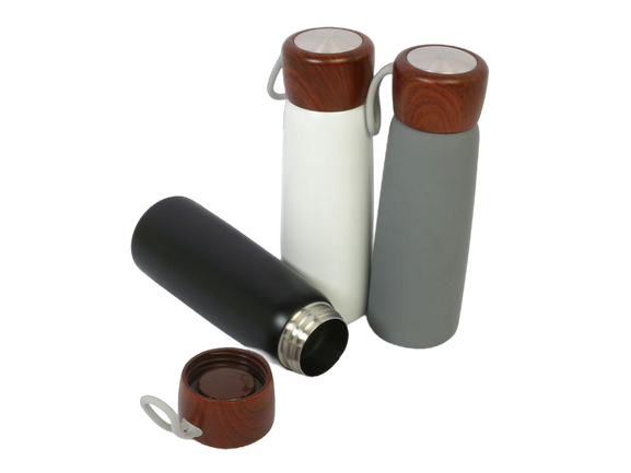 فلاسک استیل نوزاد و کودک مدل درب چوبی با ظرفیت 500 میلی لیتر