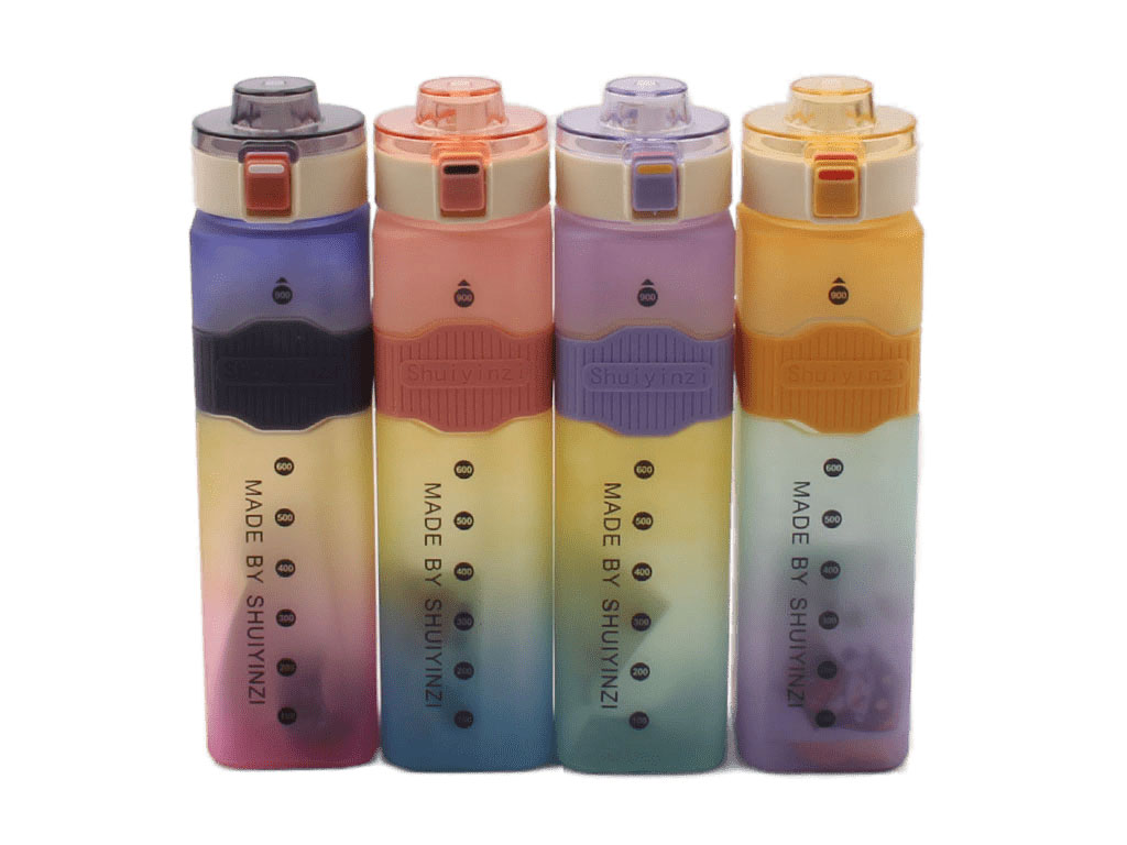 قمقمه رنگی نی دار 900 میل