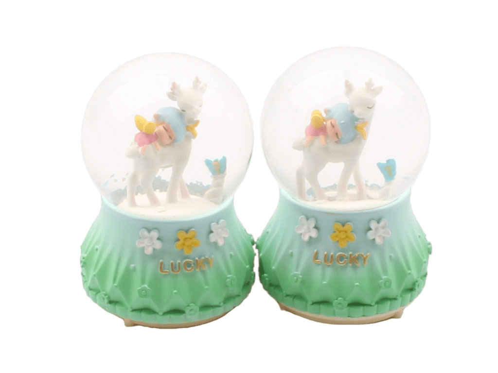 گوی شیشه ای چراغ دار موزیکال فانتزی