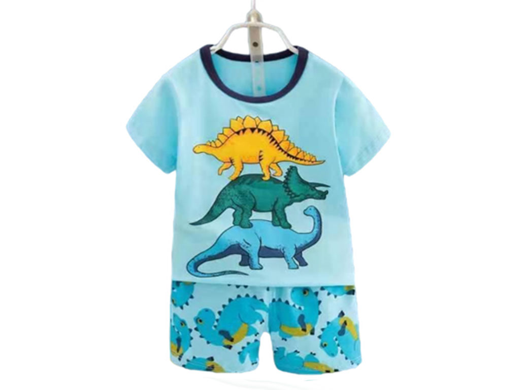 تیشرت و شلوارک راحتی پسرانه طرح دایناسور