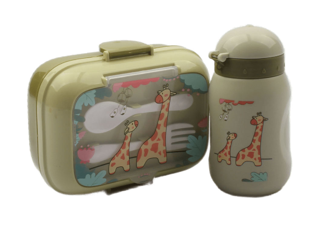 ظرف غذا و قمقمه طرح حیوانات