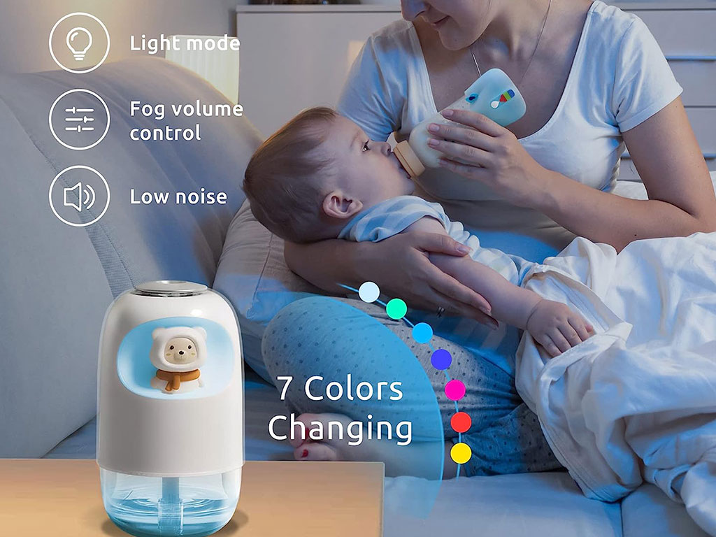 خرید اینترنتی دستگاه بخور سرد عروسکی اتاق نوزاد و کودک دارای چراغ خواب