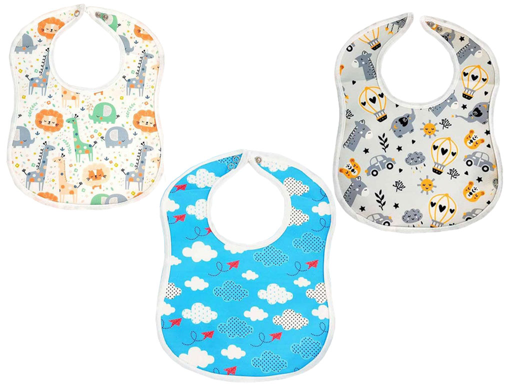 پیشبند نوزادی پسرانه با بند پستانک دکمه ای دولانو dolano