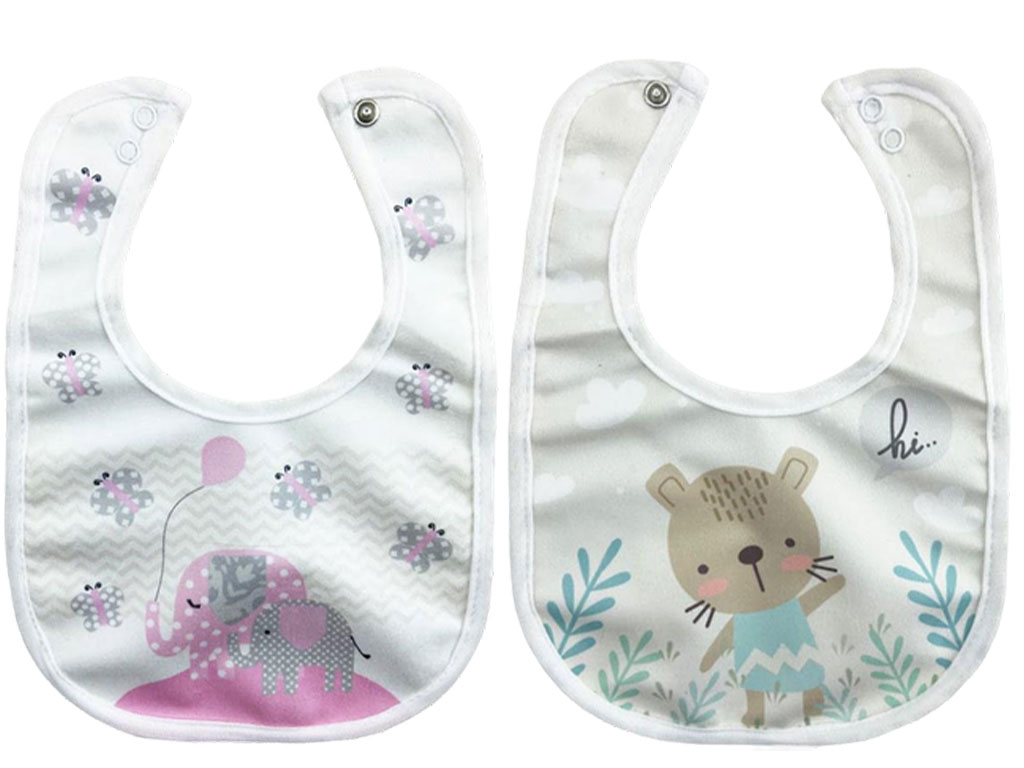 ست پیشبند نوزادی دخترانه 2 عددی طرحدار دولانو dolano