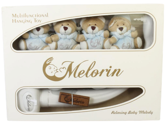 آویز تخت موزیکال نوزادی با عروسک های طرح خرس ملورین melorin