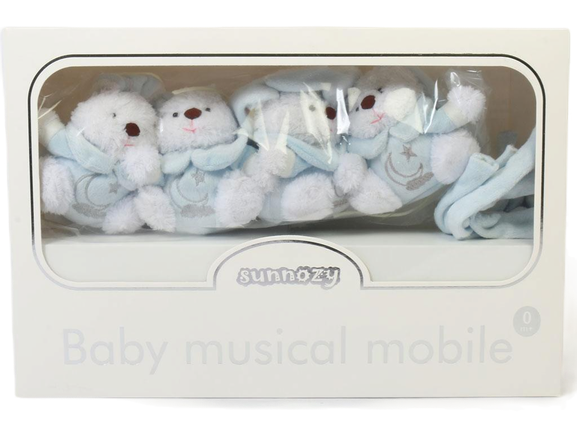 آویز تخت موزیکال نوزادی با عروسک های طرح خرس سانوزی sunozzy