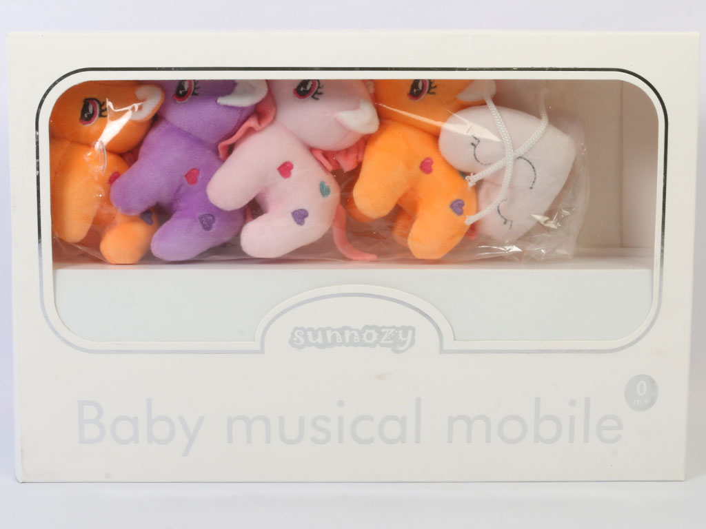 خرید آنلاین آویز تخت موزیکال نوزادی با عروسک های طرح پونی سانوزی sunozzy
