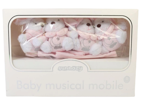 آویز تخت موزیکال نوزادی با عروسک های طرح خرس سانوزی sunozzy