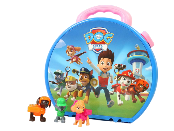 ست تجهیزات پزشکی اسباب بازی چمدانی همراه با ماکت قلعه و 3 عدد فیگور سگ های نگهبان