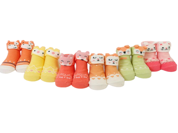 جوراب نوزادی مدل عروسکی