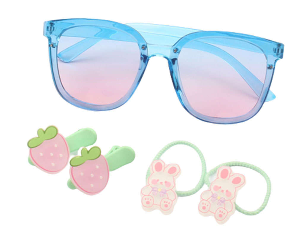 ست عینک آفتابی و گلسر