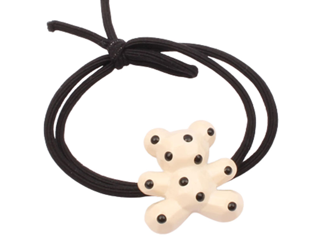 کش سر مشکی رنگ طرح خرس