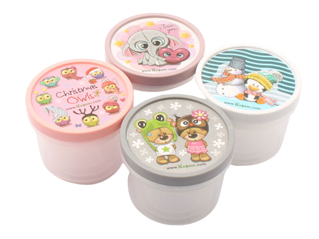 ظرف خوراکی 3 تکه  (تنوع طرح و رنگ)