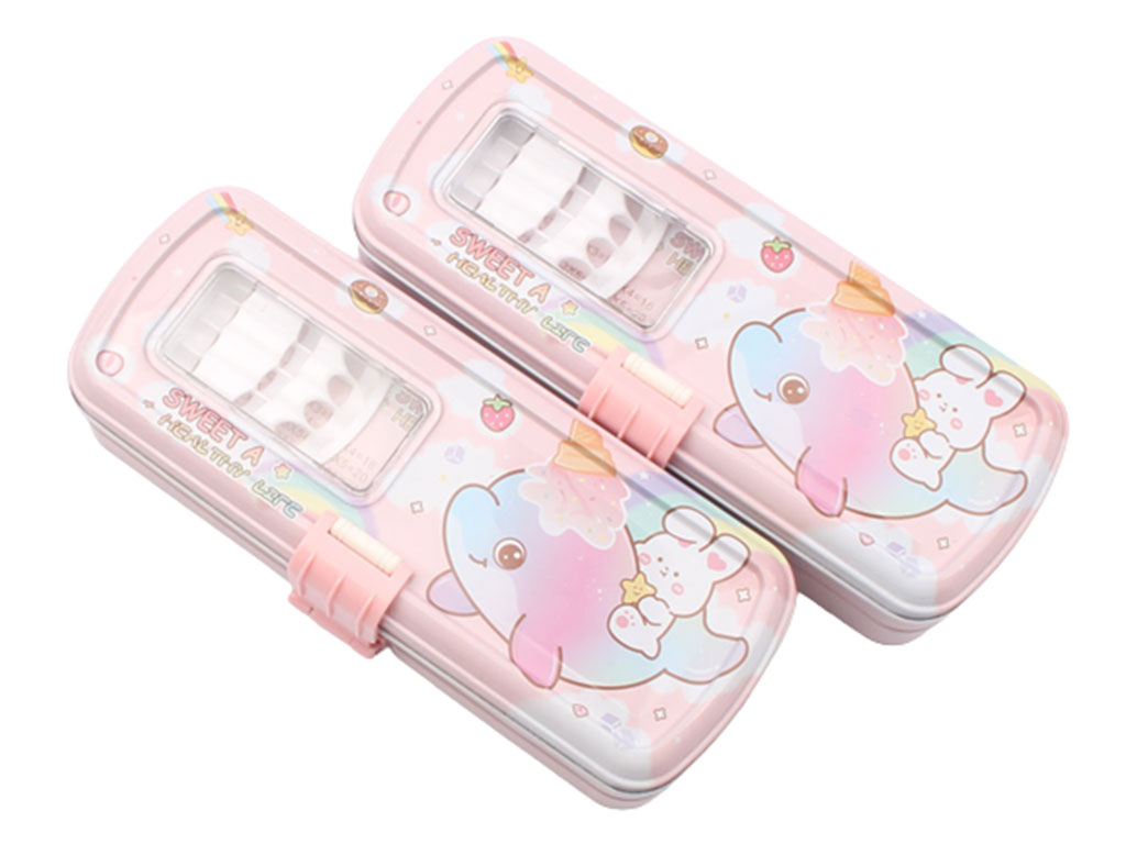 جامدادی فلزی سه طبقه طرح دلفین