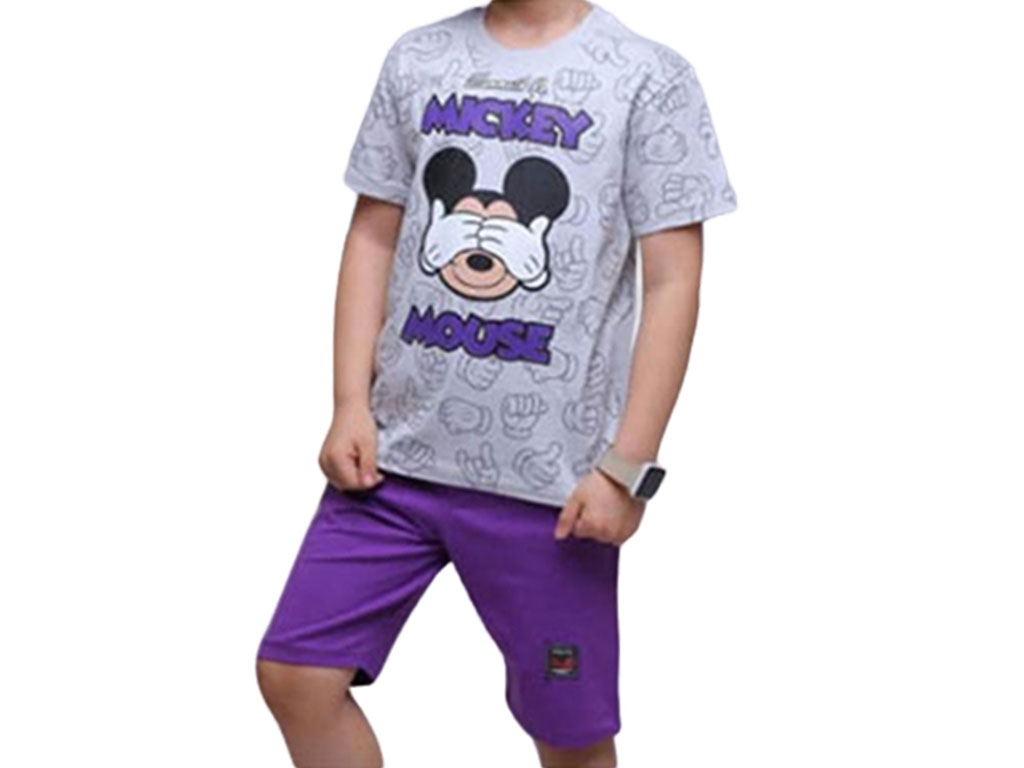 تیشرت و شلوارک راحتی پسرانه طرح میکی موس کارینا karina