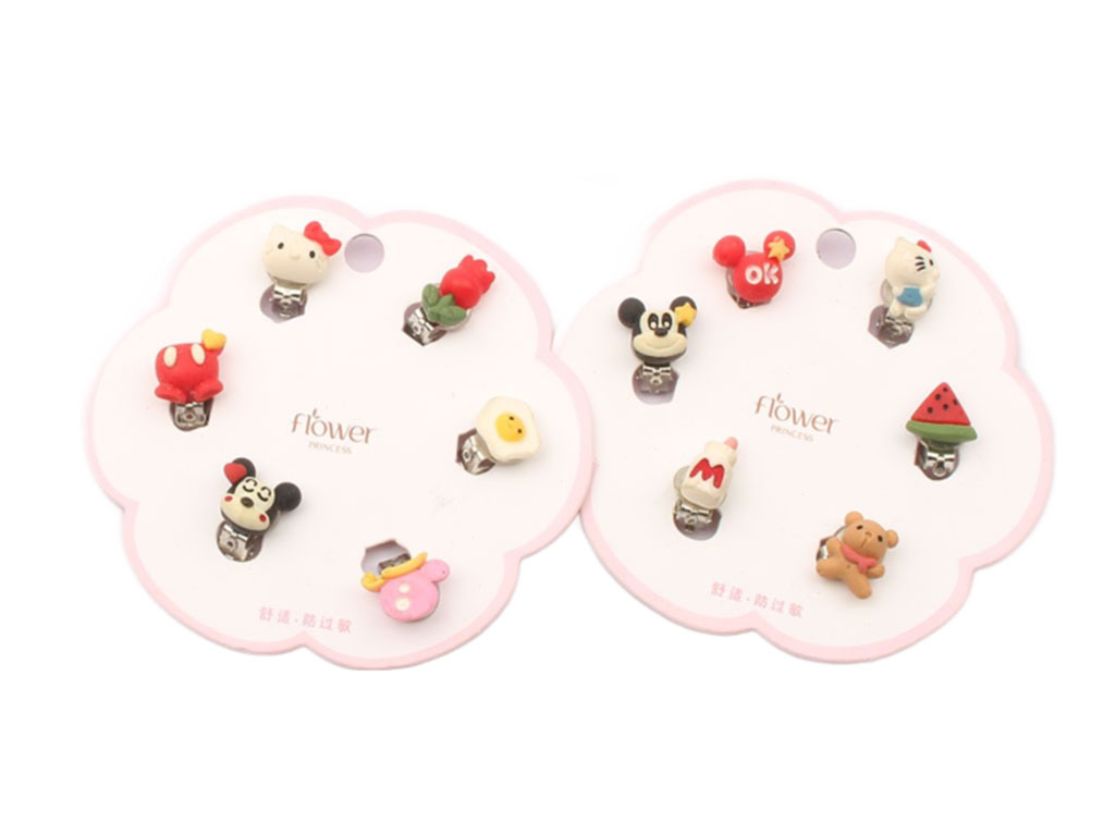 گوشواره ریز کلیپسی (6 عددی)