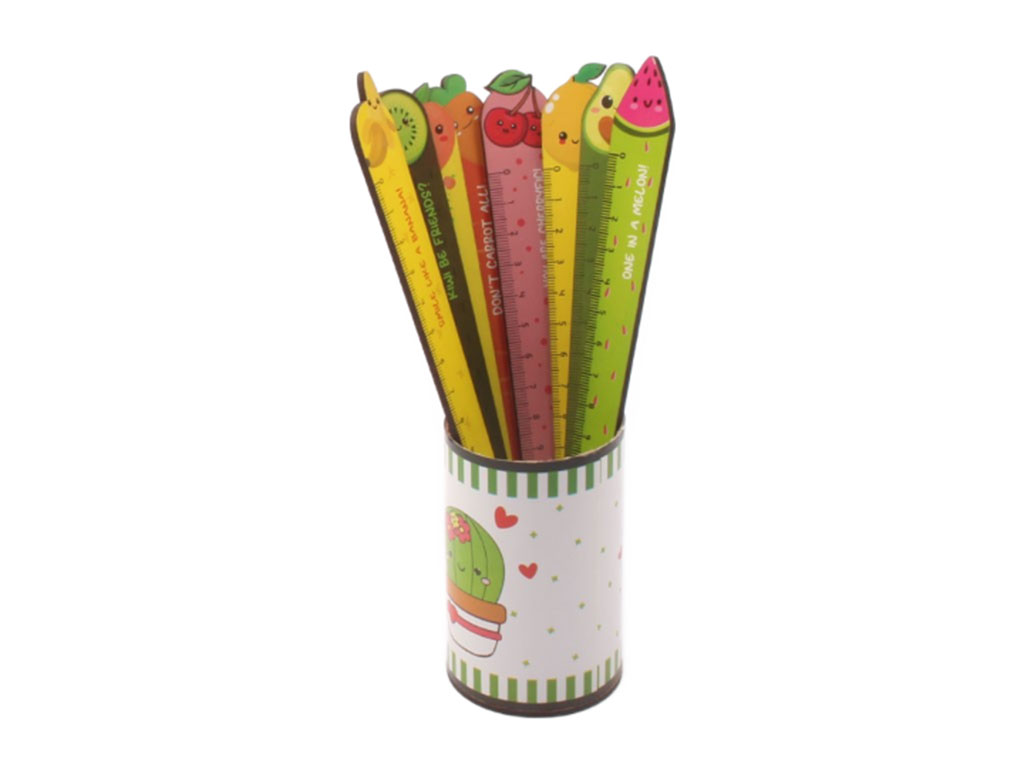 خط کش چوبی 15 سانت طرح میوه