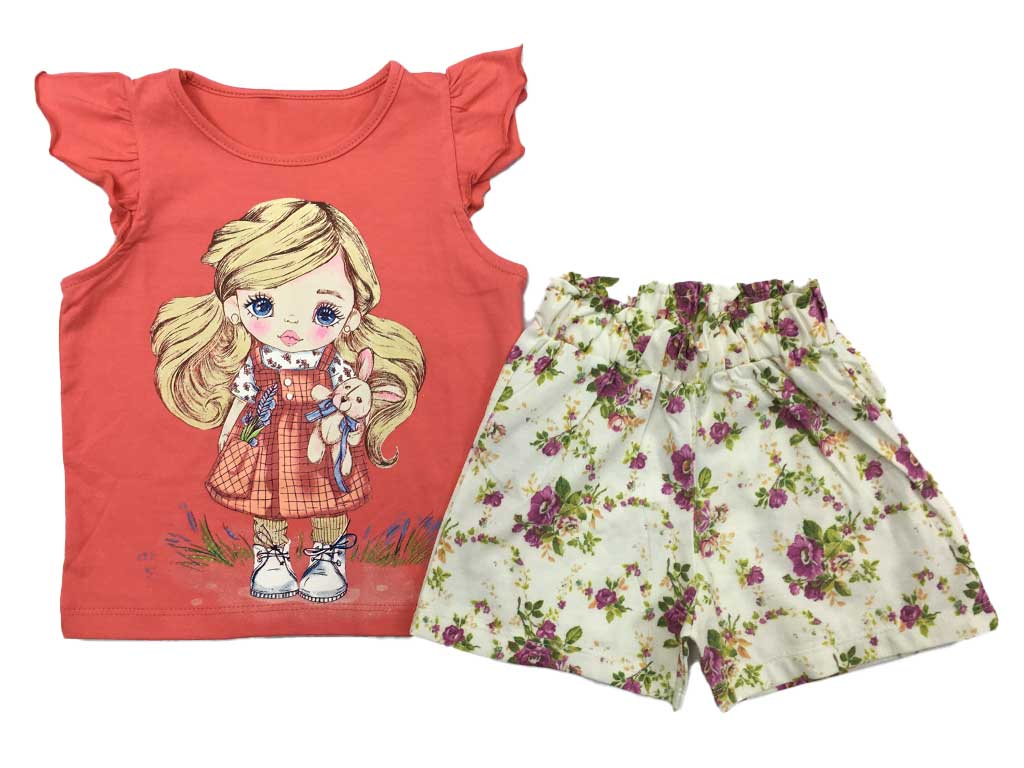 تیشرت و شلوارک راحتی دخترانه کارینا karina