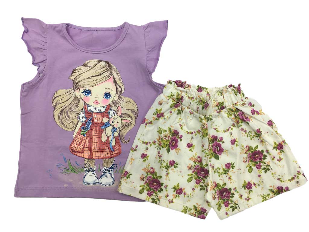 تیشرت و شلوارک راحتی دخترانه کارینا karina