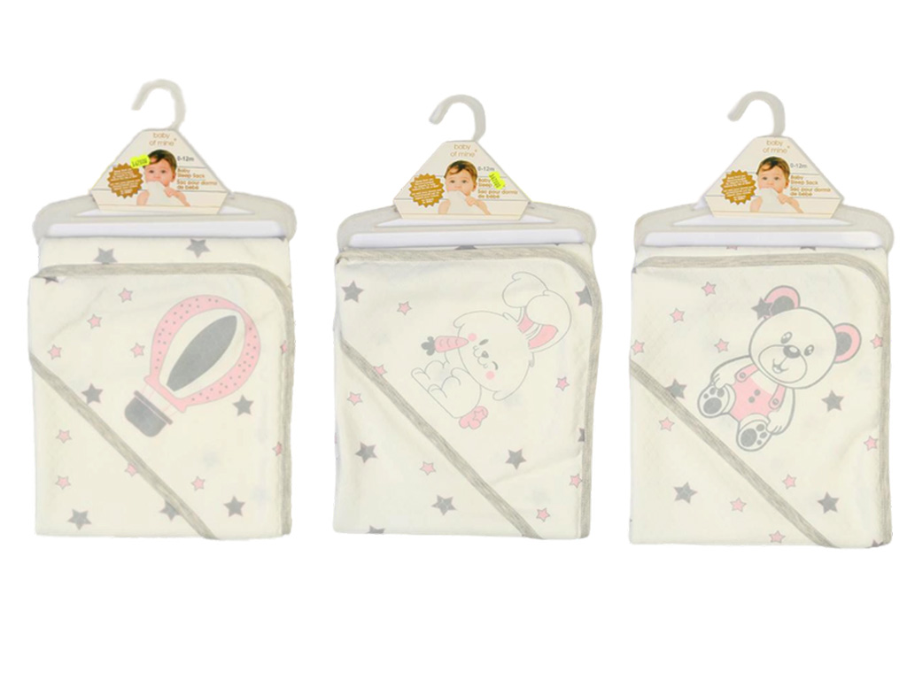 دورپیچ نوزادی دخترانه کلاهدار بیبی ماین baby of mine