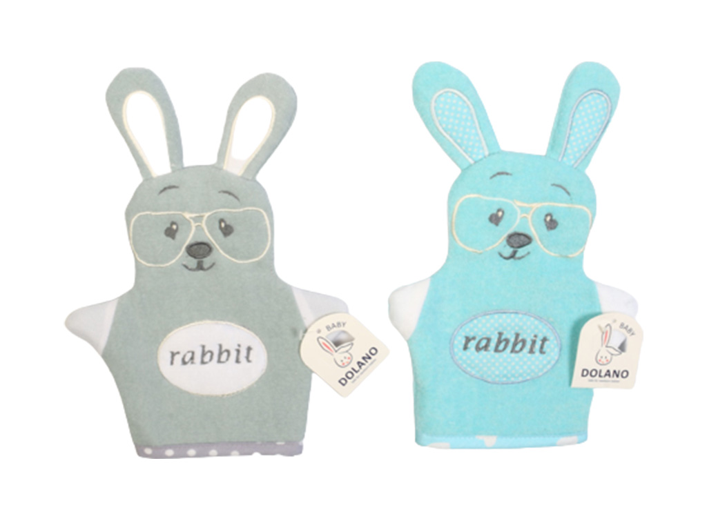 لیف حمام نوزادی پسرانه طرح خرگوش عینکی دولانو dolano