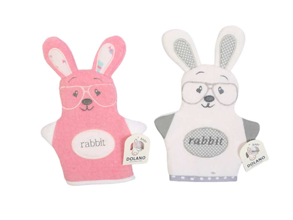 لیف حمام نوزادی دخترانه طرح خرگوش عینکی دولانو dolano