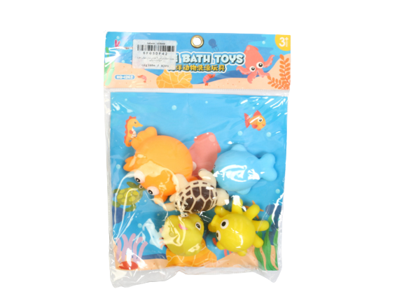 پوپت حمام نوزادی 5 عددی مدل سوتی طرح حیوانات دریایی