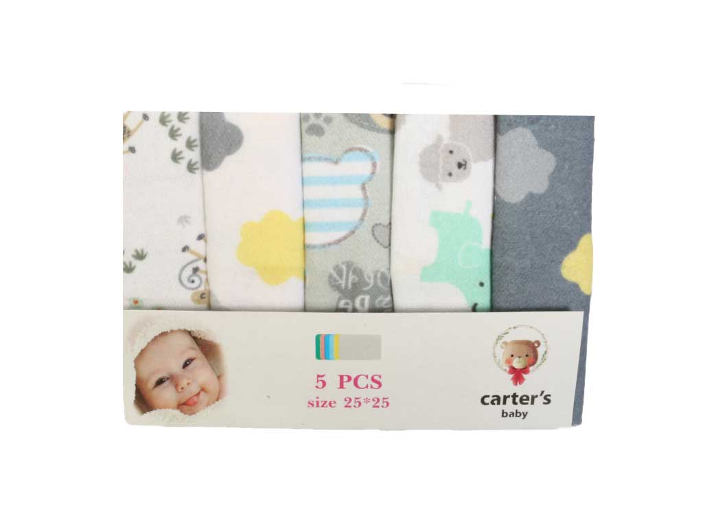 دستمال دست و صورت 5 عددی نوزادی کارترز carters