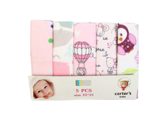 دستمال دست و صورت 5 عددی نوزادی کارترز carters