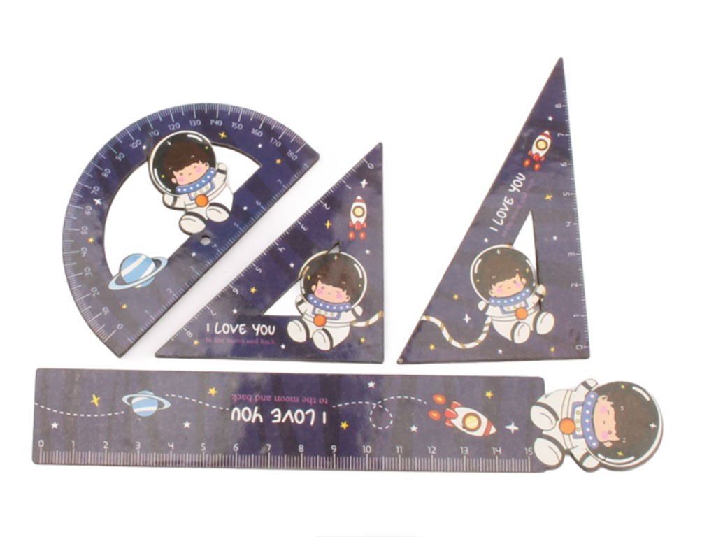 ست نقاله، گونیا و خط کش چوبی فضانورد