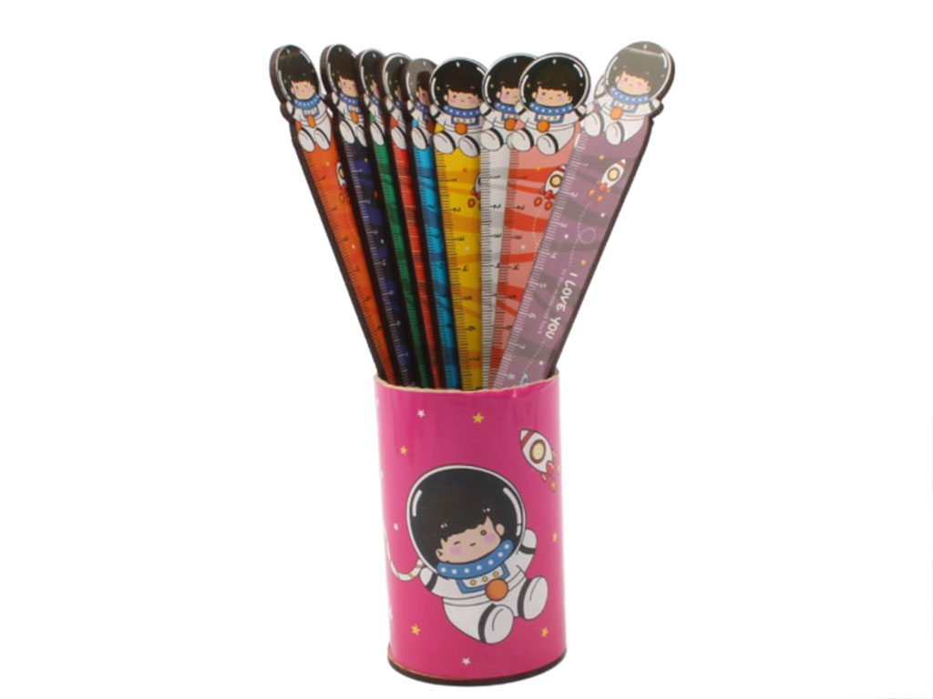 خط کش چوبی 15 سانت طرح آدم فضایی