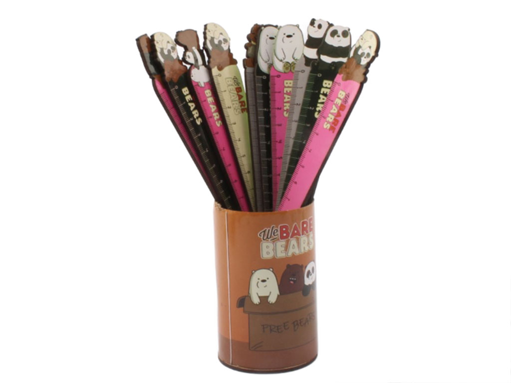 خط کش چوبی 15 سانت طرح خرس