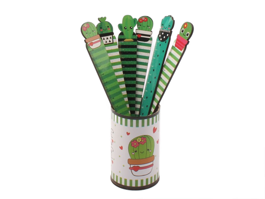 خط کش چوبی 15 سانت کاکتوس