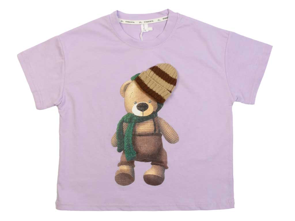 تیشرت دخترانه طرح برجسته برند کر KER