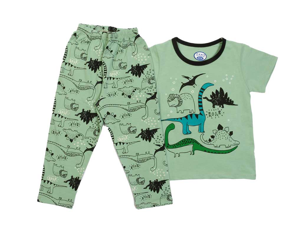 تیشرت و شلوار راحتی پسرانه طرح دایناسور