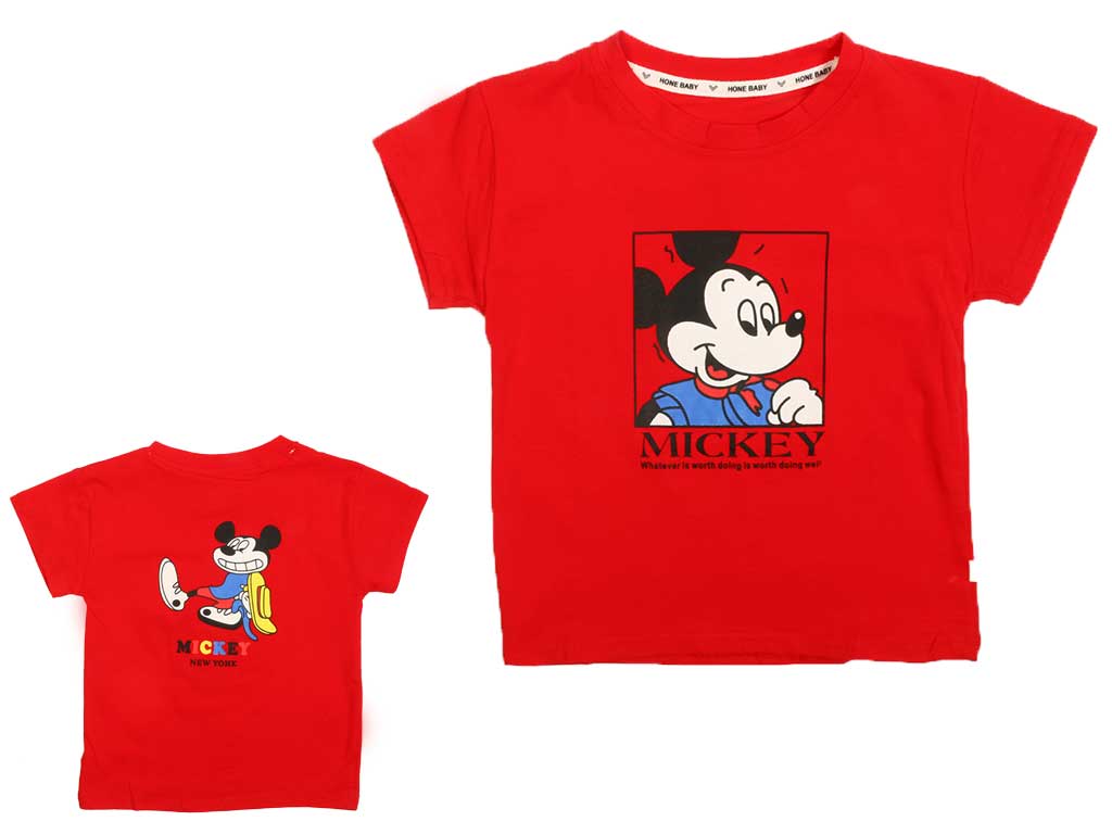 تیشرت پسرانه پشت طرح دار طرح میکی موس برند hone baby