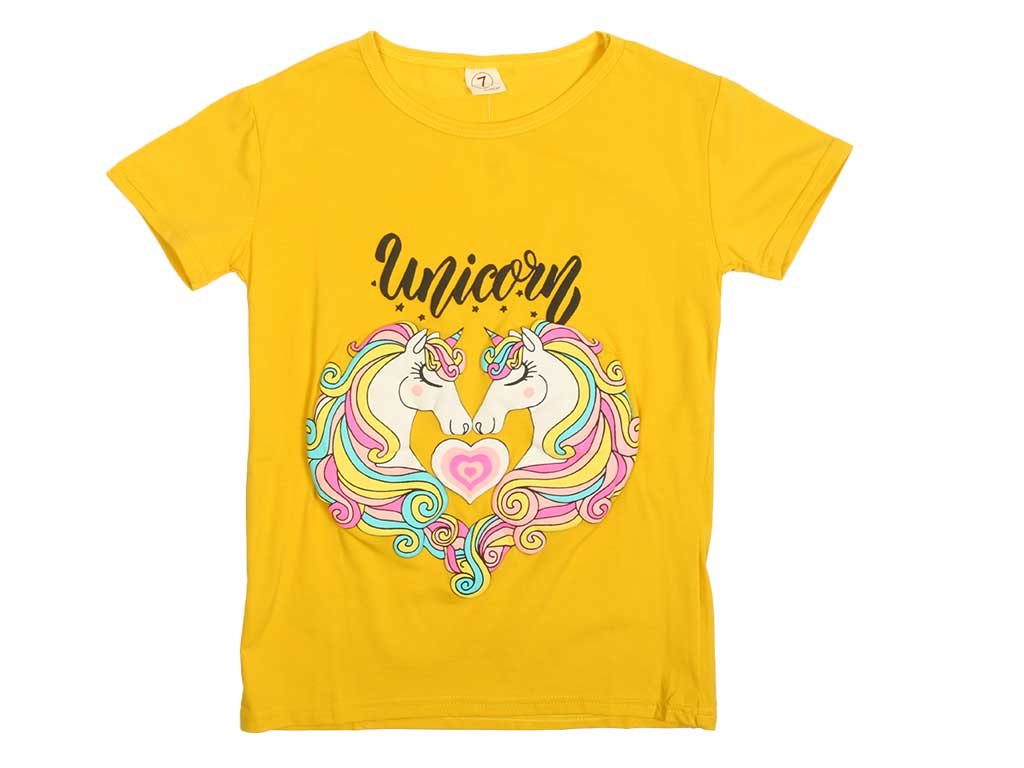 تیشرت دخترانه طرح اسب تک شاخ (یونیکورن)