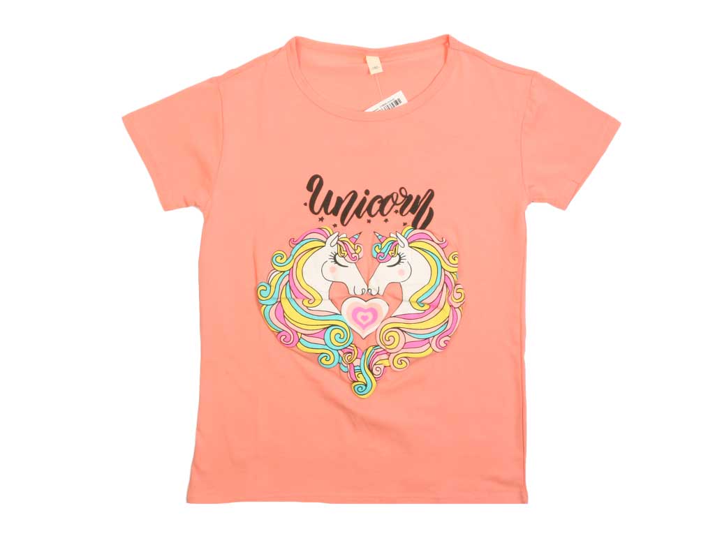 تیشرت دخترانه طرح اسب تک شاخ (یونیکورن)