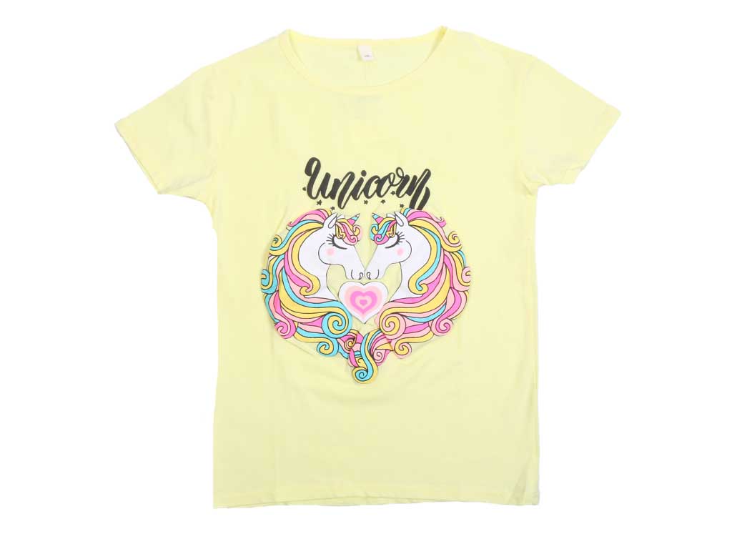 تیشرت دخترانه طرح اسب تک شاخ (یونیکورن)