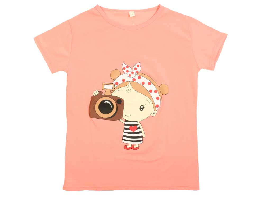 تیشرت دخترانه طرح دختر عکاس فشن fashion