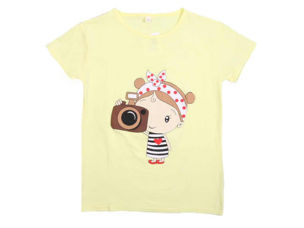 تیشرت دخترانه طرح دختر عکاس فشن fashion