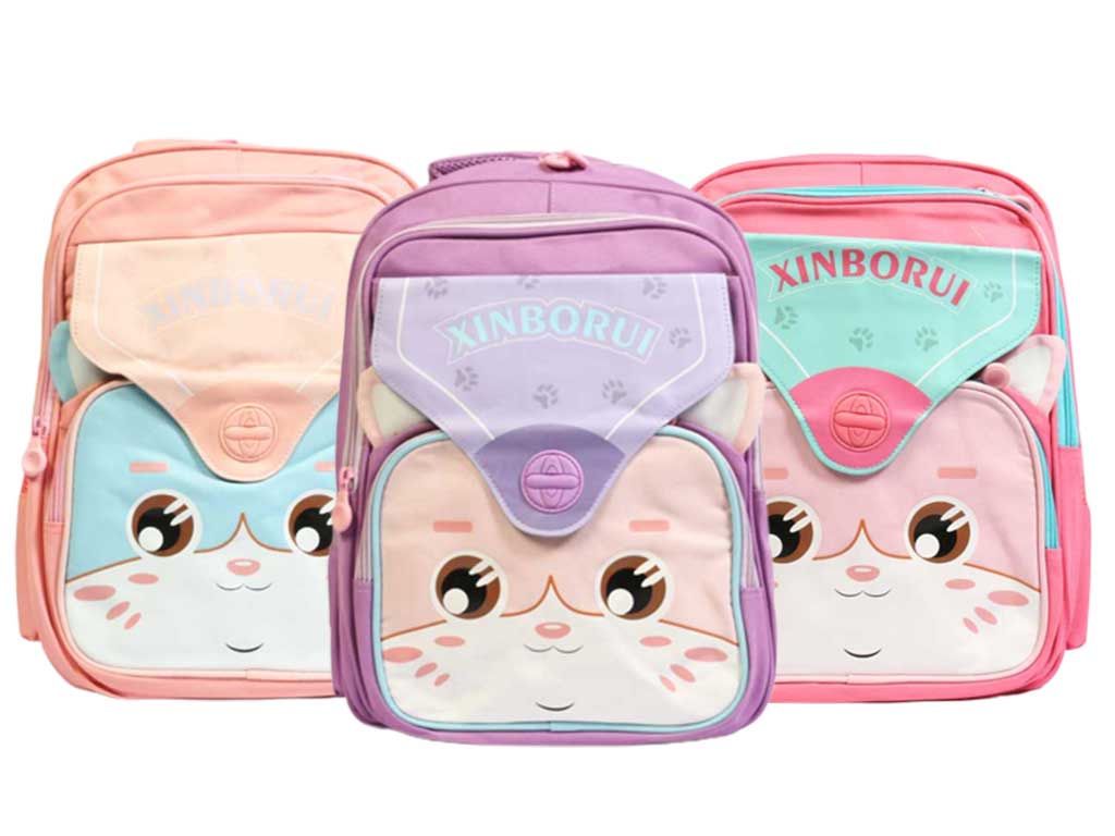 کوله پشتی دخترانه طرح گربه