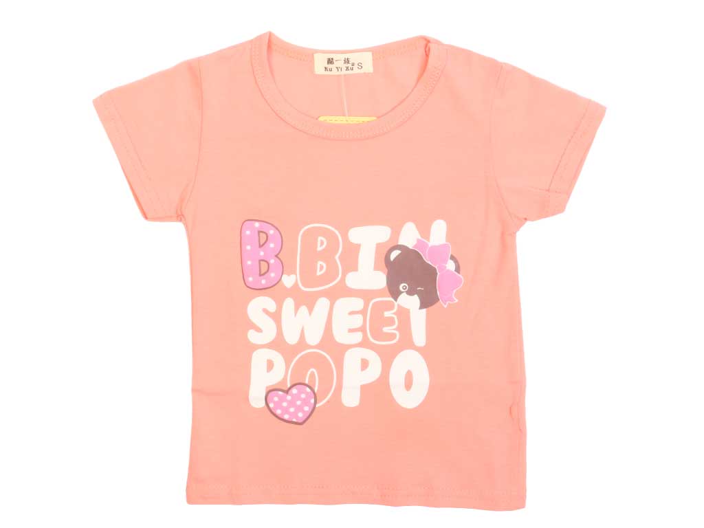 تیشرت دخترانه طرح SWEET POPO