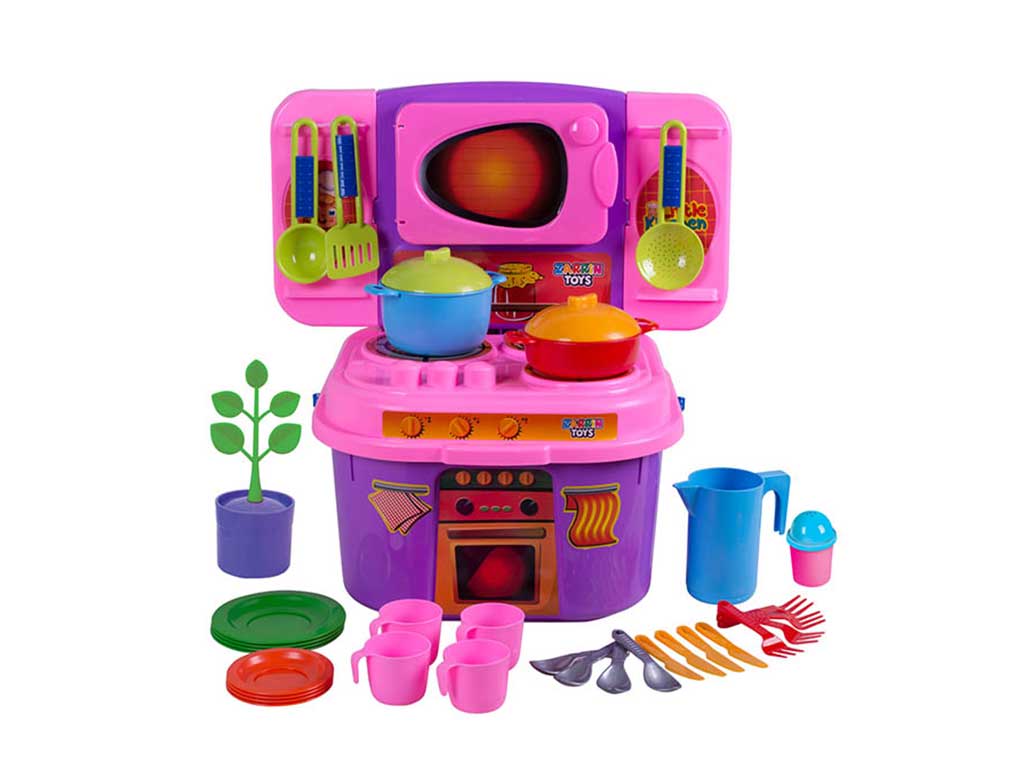 ست وسایل آشپزخانه اسباب بازی 37 قطعه زرین تویز