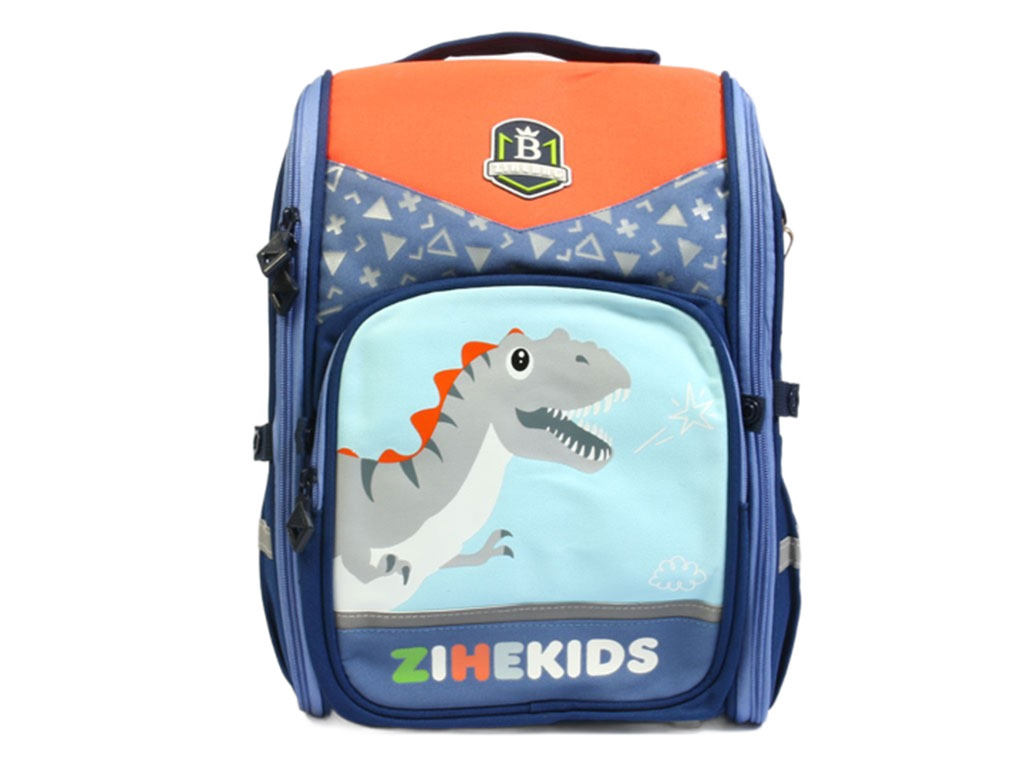 کوله پشتی سفره ای پسرانه طرح دایناسور مدل بازشو دارای جامدادی