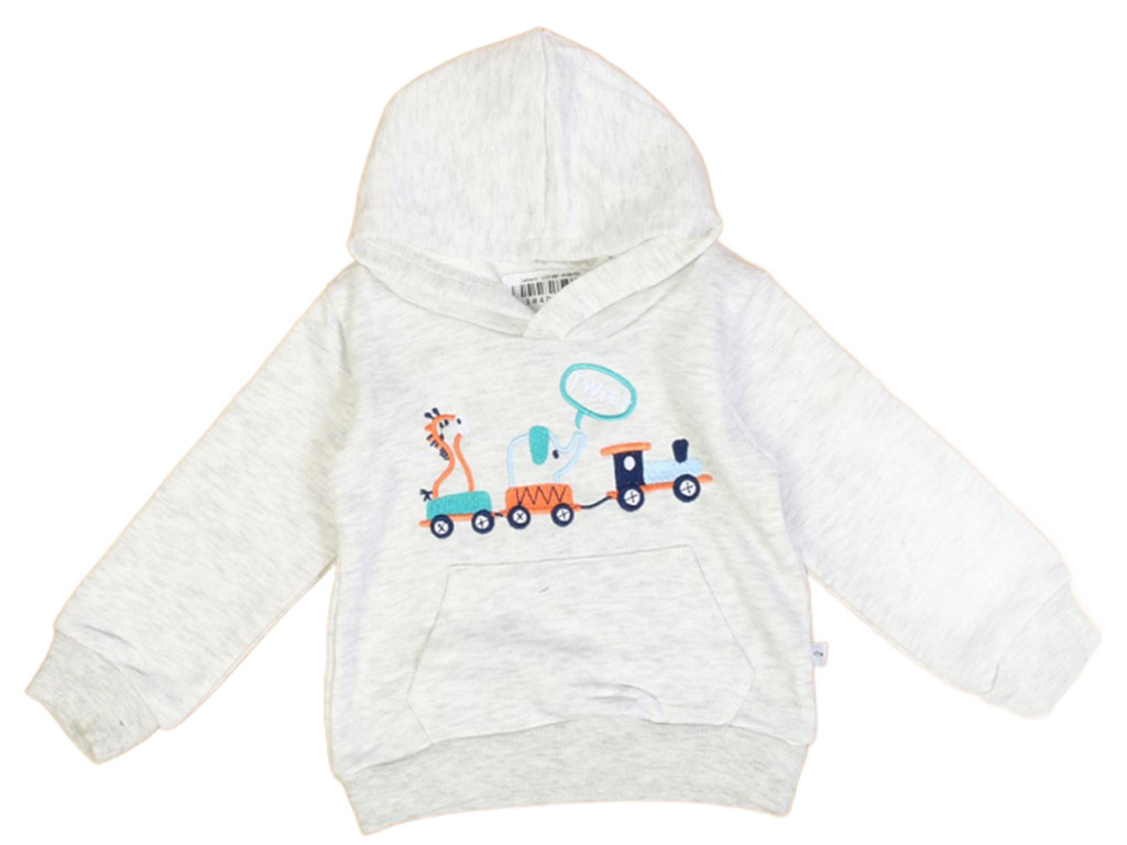 هودی دورس پسرانه ملانژ برند بیبی پپ BABY PEP