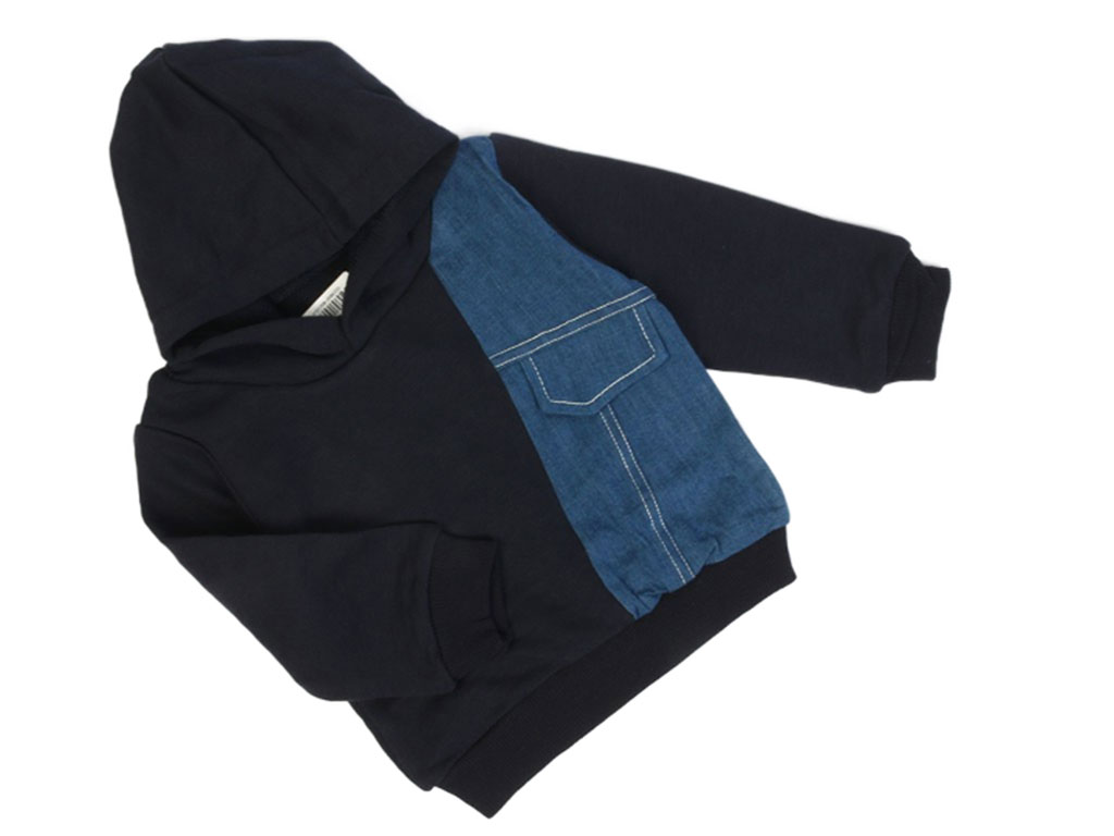 هودی دورس پسرانه دارای تکه دوزی جین