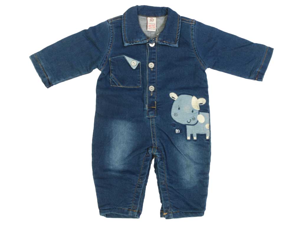 سرهمی جین پسرانه لاینردار بیبی پپ BABY PEP