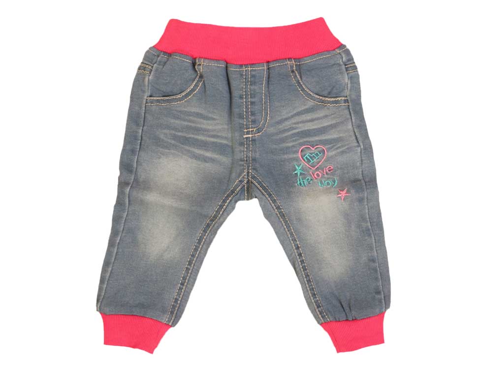شلوار جین توکرکی دخترانه کمرکش بیبی پپ BABY PEP